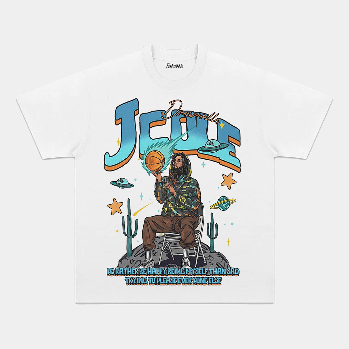 J.COLE HAPPY GRAPHIC TEE