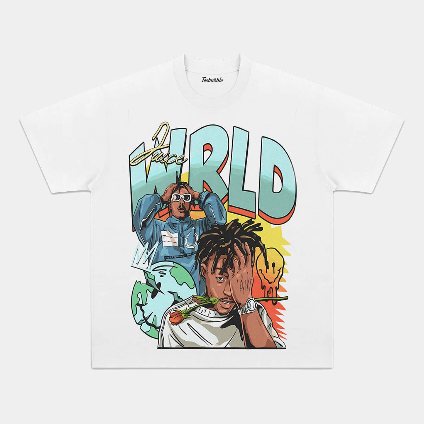 JUICE WRLD SMILEY GRAPHIC TEE