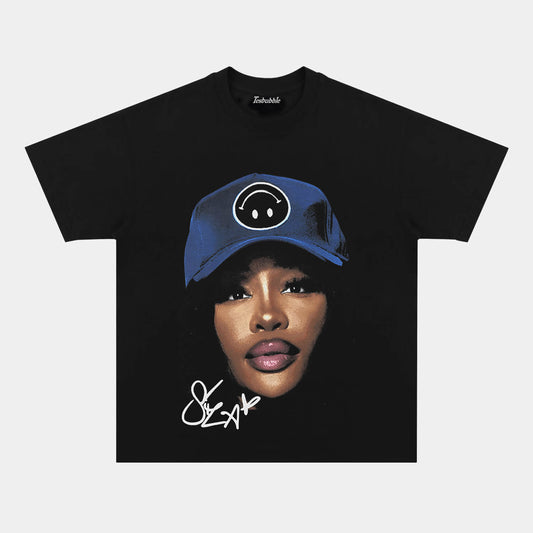 SZA SMILEY BIG FACE GRAPHIC TEE