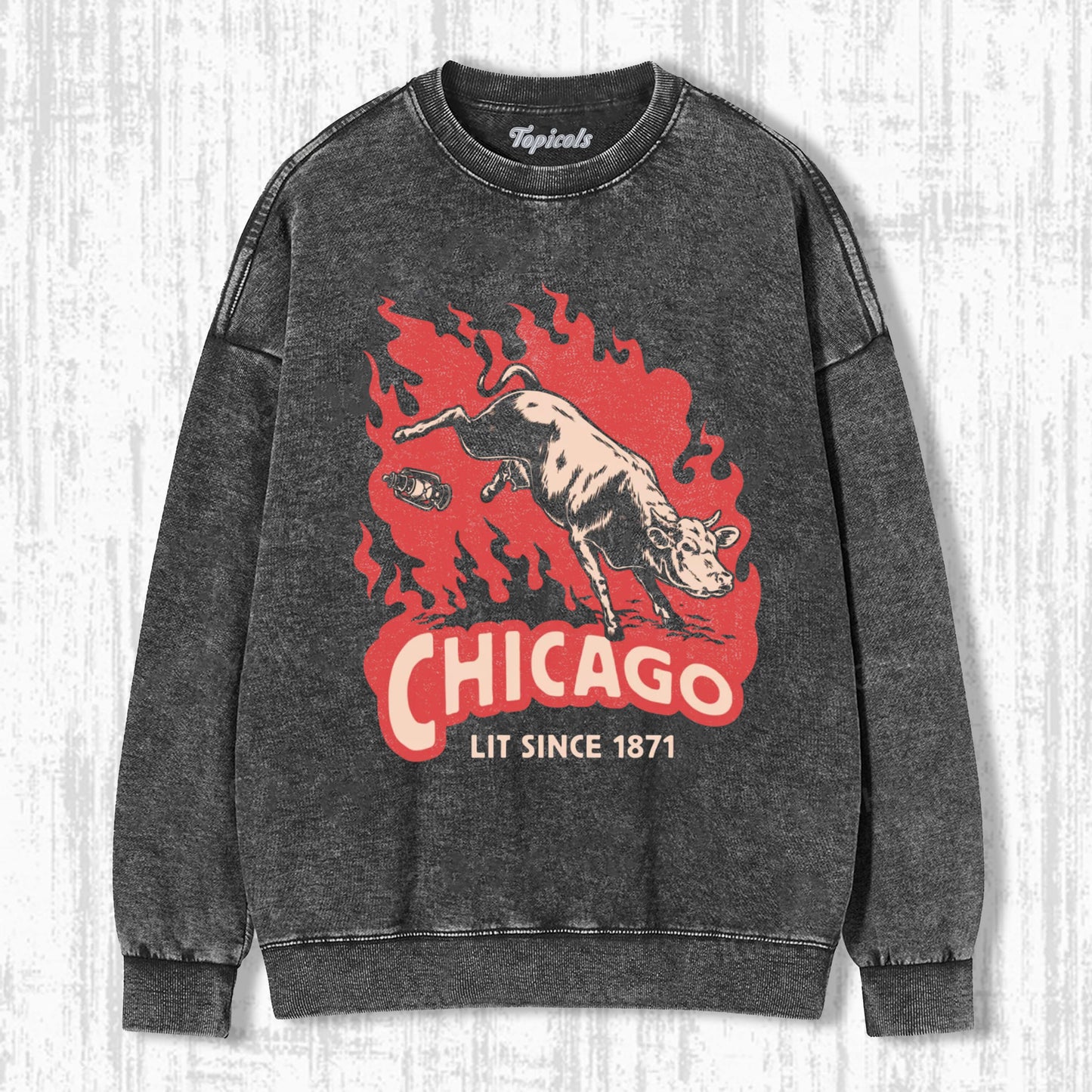 CHICAGO'S BEEN LIT SINCE 1871 (GREAT CHICAGO FIRE) T-SHIRT