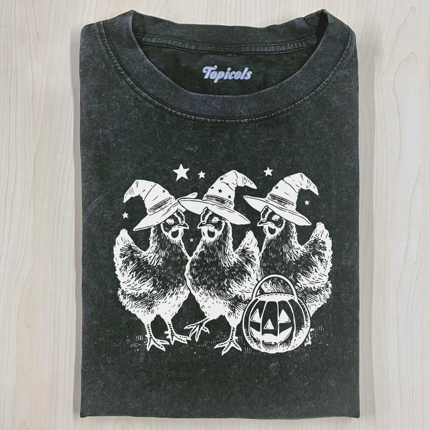 CHICKEN WITCHES FUNNY HALLOWEEN T-SHIRT